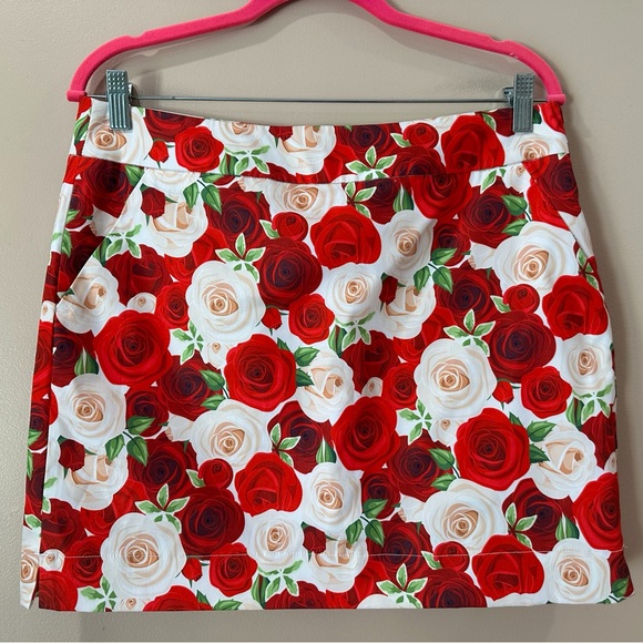Loudmouth Pants - Loudmouth Golf "Red Rose" skort Short Skirt Active Women 10 New